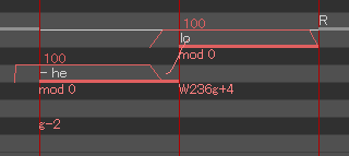 Screenshot of UTAU with g-2 first note and W236g+4 on second note